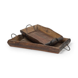 Mercana Durone Live Edge Wooden Serving Trays – Eco-Friendly, Handcrafted Elegance for Your Home Decor 68149