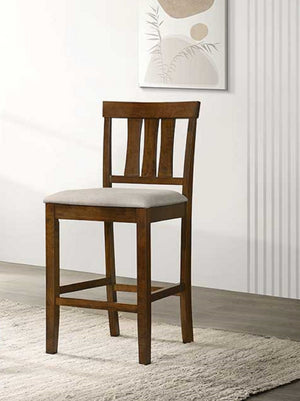 English Elm Beautiful Counter Height 2Pc Dining Chairs Set - Solid Wood Side Chairs, Ergonomic Seats, Rustic Finish Cherry 39 L x 9.1 W x 17.9 H B011P232904