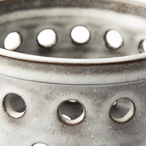 Mercana Canasta Rustic Ceramic Vase - Handcrafted Cylindrical Design for Modern Farmhouse & Scandinavian Decor White Ceramic | 12H 68104