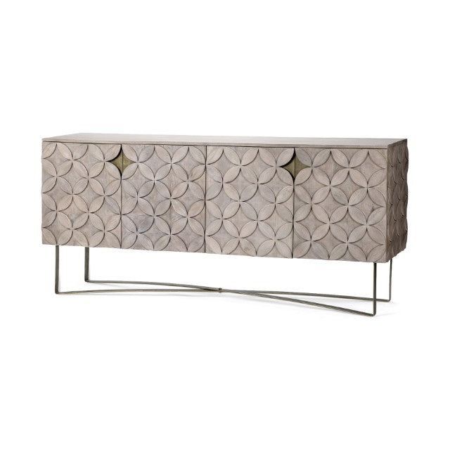 Mercana Excelsior I Luxurious Solid Wood Sideboard with Glamorous Design and Ample Storage for Your Home 68222