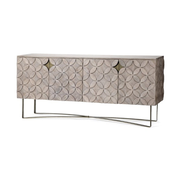 Mercana Excelsior I Luxurious Solid Wood Sideboard with Glamorous Design and Ample Storage for Your Home 68222