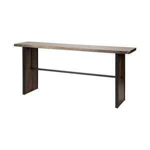 Mercana Ledger Live-Edge Console Table - Handcrafted Solid Mango Wood for Rustic Charm & Modern Style 68243