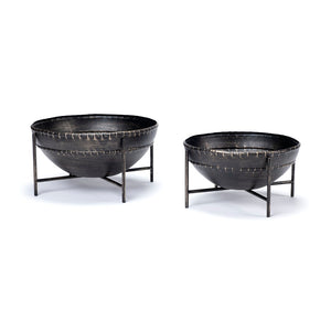 Mercana Cauldron Rustic-Bronze Metal Bowls for Stylish Home Décor – Perfect for Centerpieces & Displays 68251