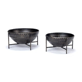 Cauldron (Set of 2) Brown Metal Bowls