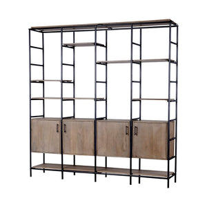 Mercana Darius Multi-Shelf Shelving Unit - Versatile Industrial Storage Solution for Modern Interiors 68206-ABC