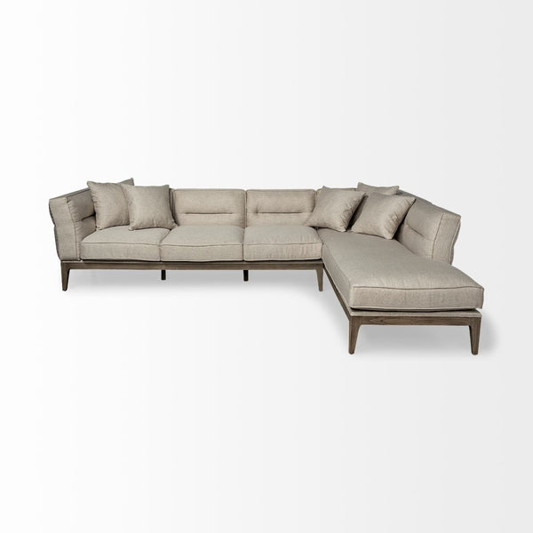 Mercana Denali III Luxurious Upholstered Sectional Sofa with Solid Beechwood Frame for Stylish Living Spaces 68182-AB