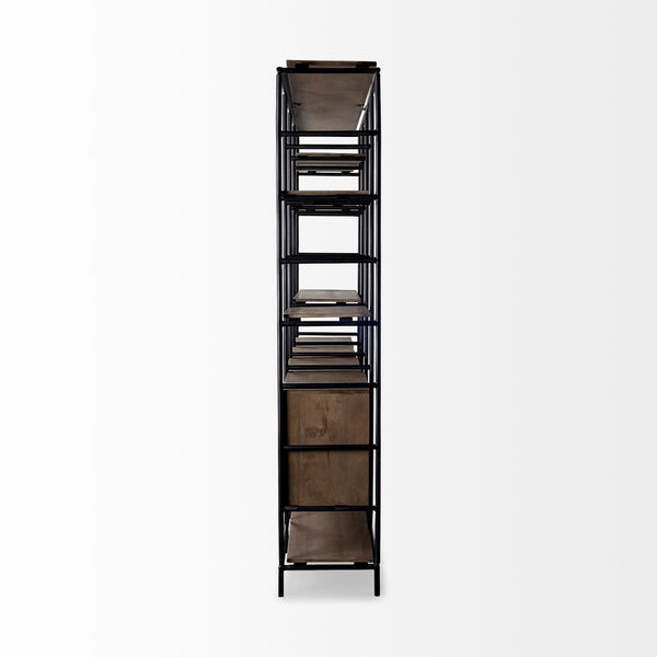 Mercana Darius Multi-Shelf Shelving Unit - Versatile Industrial Storage Solution for Modern Interiors 68206-ABC