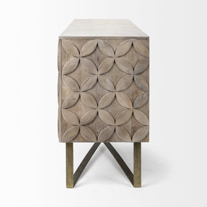 Mercana Excelsior I Luxurious Solid Wood Sideboard with Glamorous Design and Ample Storage for Your Home 68222