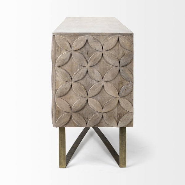 Mercana Excelsior I Luxurious Solid Wood Sideboard with Glamorous Design and Ample Storage for Your Home 68222