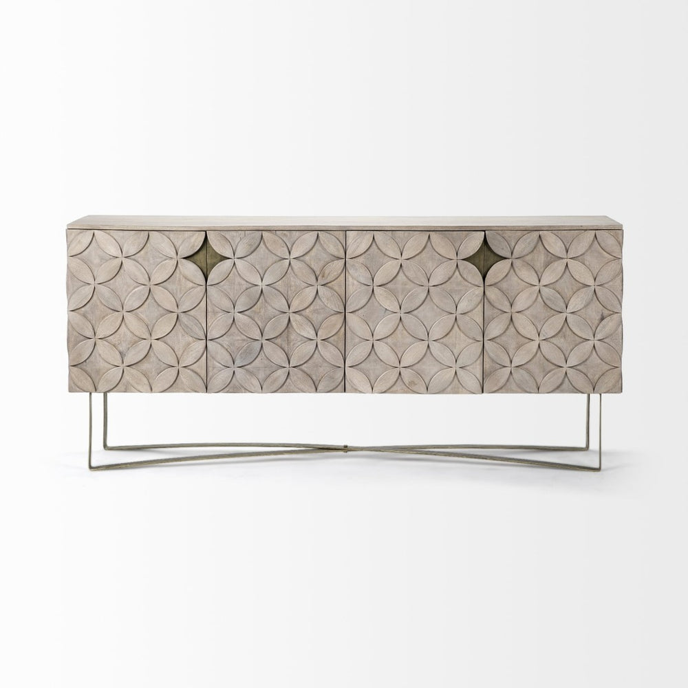 Mercana Excelsior I Luxurious Solid Wood Sideboard with Glamorous Design and Ample Storage for Your Home 68222