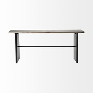Mercana Ledger Live-Edge Console Table - Handcrafted Solid Mango Wood for Rustic Charm & Modern Style 68243