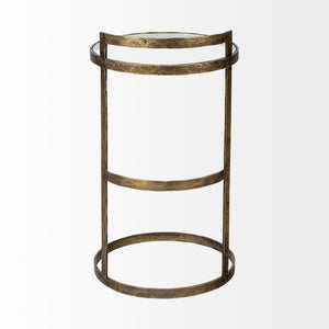 Mercana Reimer Accent Table: Contemporary Round Design with Sturdy Frame for Stylish Home Decor & Essentials 68235