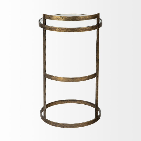 Mercana Reimer Accent Table: Contemporary Round Design with Sturdy Frame for Stylish Home Decor & Essentials 68235