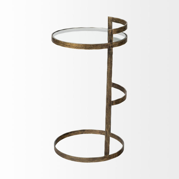 Mercana Reimer Accent Table: Contemporary Round Design with Sturdy Frame for Stylish Home Decor & Essentials 68235