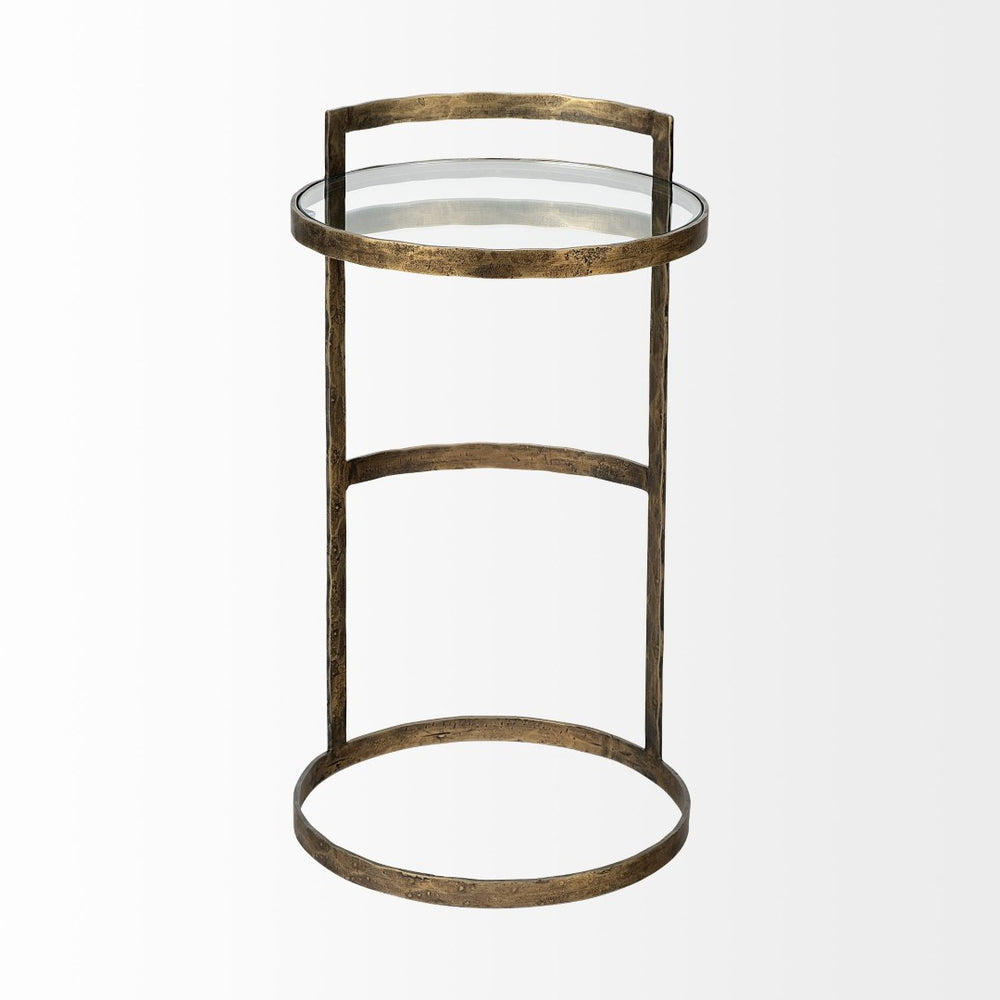 Mercana Reimer Accent Table: Contemporary Round Design with Sturdy Frame for Stylish Home Decor & Essentials 68235