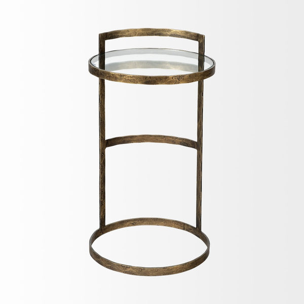 Mercana Reimer Accent Table: Contemporary Round Design with Sturdy Frame for Stylish Home Decor & Essentials 68235
