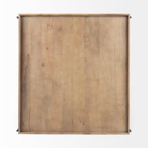 Mercana Trey Modern Industrial Two-Tier Coffee Table with Solid Mango Wood and Sturdy Iron Frame Design 68218