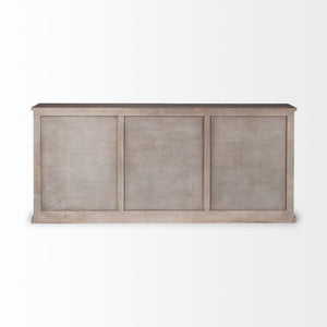 Mercana Braxton III 81.5" Solid Wood Sideboard - Rustic Modern Storage Solution for Dining & Entryway Decor 68204