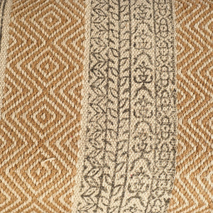 Mercana Greenfield 59" Upholstered Wood Frame Accent Bench with Jute Cushion for Stylish Home Decor 67487