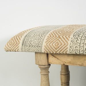 Mercana Greenfield 59" Upholstered Wood Frame Accent Bench with Jute Cushion for Stylish Home Decor 67487