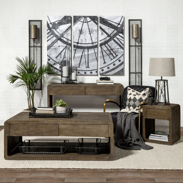 Mercana Horace Elegant Diamond-Stitched Accent Chair with Industrial Iron Frame for Modern Interiors 50406