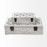 Mercana Floribundus (Set of 2) Off-White Decorative Boxes 57544