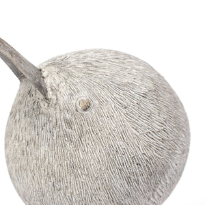 Mercana Snipe Rustic Bird Ornament with Metal Feet - Charming Lakeside Accent for Home Decor & Shelves Off-White Resin | 8H 68079