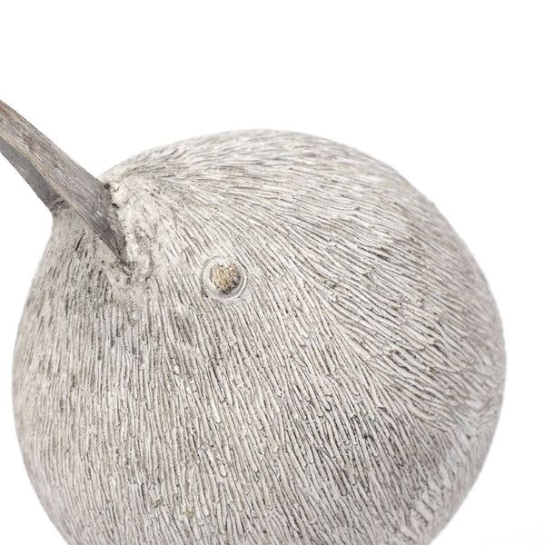 Mercana Snipe Rustic Bird Ornament with Metal Feet - Charming Lakeside Accent for Home Decor & Shelves Off-White Resin | 8H 68079