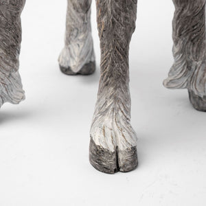 Mercana Pan Rustic Ceramic Hoofed Candle Holder – Sculptural Décor for Modern Farmhouse & Eclectic Spaces Gray Ceramic | 9H 68065