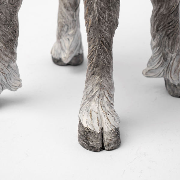 Mercana Pan Rustic Ceramic Hoofed Candle Holder – Sculptural Décor for Modern Farmhouse & Eclectic Spaces Gray Ceramic | 9H 68065