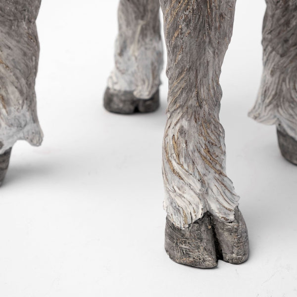 Mercana Pan Rustic Ceramic Hoofed Candle Holder – Sculptural Décor for Modern Farmhouse & Eclectic Spaces Gray Ceramic | 7H 68064