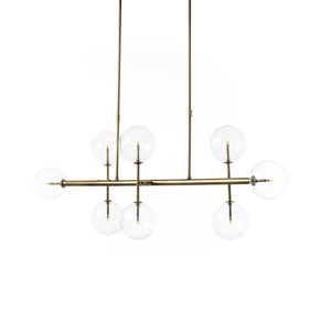 Mercana Delios I (49"Lx16"Wx14"H) Gold Metal Frame Multi-Arm Eight Globe Chandelier  68274