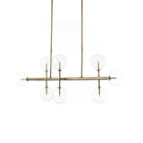 Mercana Delios I (49"Lx16"Wx14"H) Gold Metal Frame Multi-Arm Eight Globe Chandelier  68274