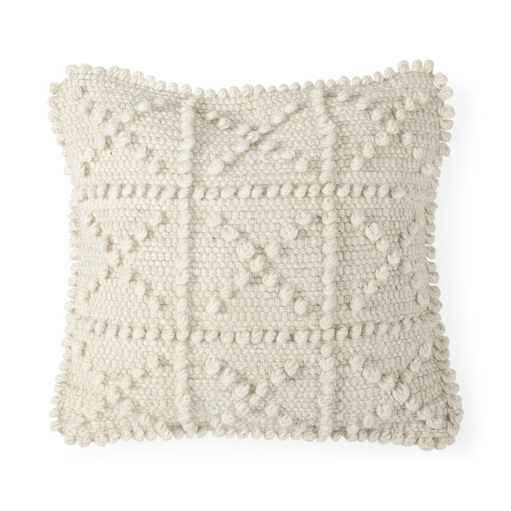 Mercana Leroy Decorative Pillow Cover with Artisan Texture and Raised Stitch Design for Modern Home Décor 68392