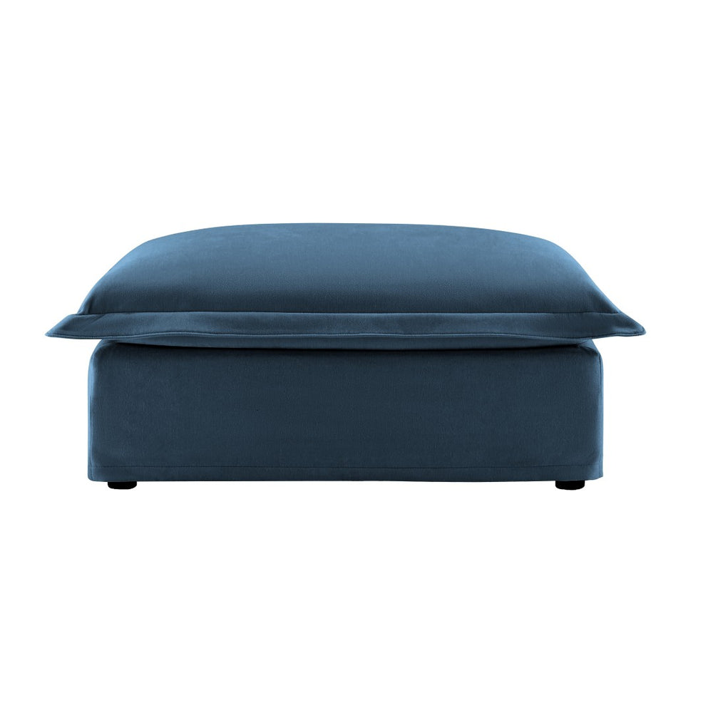 English Elm Koala Chenille Ottoman Plush High Density Foam Seating with Washable Cover W3041P240128
