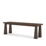 Mercana Wolcott Rectangular Dark Brown Solid Wood Bench 71019