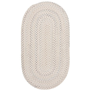 Capel Rugs Dramatic Artisan Braid Design - Chic Vivid Style With Subtle Pointillism For Modern Elegance Cyber White, Grey 80% Nylon,17% Wool,3% Other Fibers 0027vs03000500600