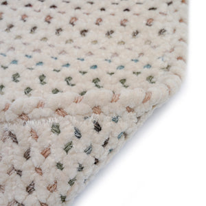 Capel Rugs Dramatic Artisan Braid Design - Chic Vivid Style With Subtle Pointillism For Modern Elegance Cyber White, Grey 80% Nylon,17% Wool,3% Other Fibers 0027xs00240800600