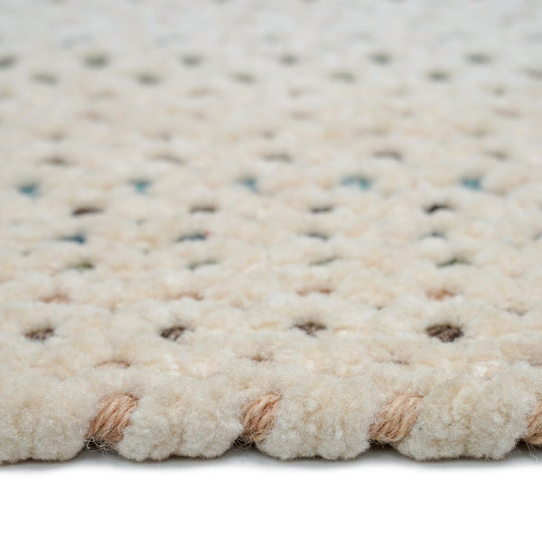 Capel Rugs Dramatic Artisan Braid Design - Chic Vivid Style With Subtle Pointillism For Modern Elegance Cyber White, Grey 80% Nylon,17% Wool,3% Other Fibers 0027xs00240800600