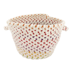 Capel Rugs Dramatic Artisan Braid Design - Chic Vivid Style With Subtle Pointillism For Modern Elegance Carnival, Pink 80% Nylon,17% Wool,3% Other Fibers 0027bsk012925