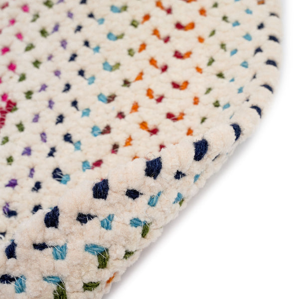 Capel Rugs Dramatic Artisan Braid Design - Chic Vivid Style With Subtle Pointillism For Modern Elegance Carnival, Pink 80% Nylon,17% Wool,3% Other Fibers 0027vs00270048925