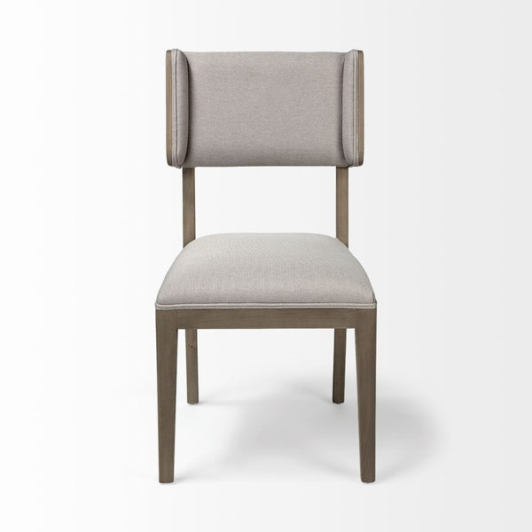 Mercana Tenton Dining Chair Pair - Cozy Farmhouse Style with Modern Comfort for Your Coastal-Inspired Space Gray Fabric | Gray Wood 68193