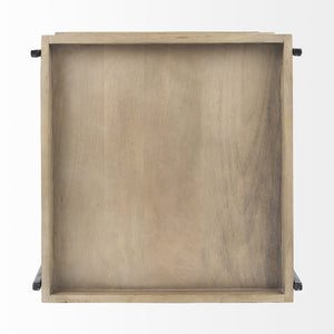 Mercana Trey Three-Tiered End Table with Mango Wood Shelves and Sturdy Frame for Modern Living Spaces 68219