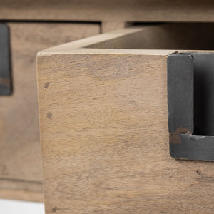 Mercana Harrelson 72" Console Table - Stylish Solid Mango Wood with 4 Drawers for Modern Farmhouse Charm 68205