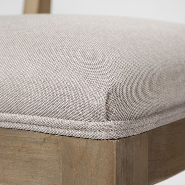 Mercana Tenton Dining Chair Pair - Cozy Farmhouse Style with Modern Comfort for Your Coastal-Inspired Space Gray Fabric | Brown Wood 68192