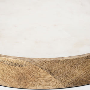 Mercana Campana Glass Cloche with Wooden and Marble Base - Elegant Display for Home Décor and Accents 68154