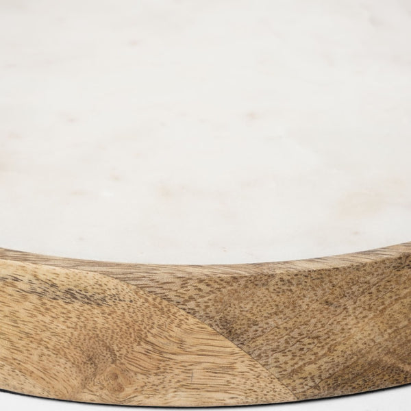 Mercana Campana Glass Cloche with Wooden and Marble Base - Elegant Display for Home Décor and Accents 68154