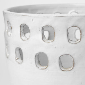 Mercana Larissa Modern Rustic Elegance Vases with Hollowed-Square Pattern for Stylish Home Decor Accents 68097