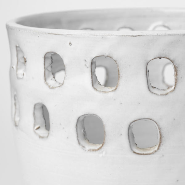 Mercana Larissa Modern Rustic Elegance Vases with Hollowed-Square Pattern for Stylish Home Decor Accents 68097