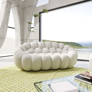 English Elm Bubble Modular Armless Loveseat Sofa - Light Grey, Contemporary Design, Family-Friendly Comfort B341P320933